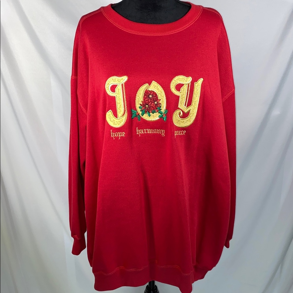 Honors Christmas Sweatshirt Joy Red Plus Size 26/28